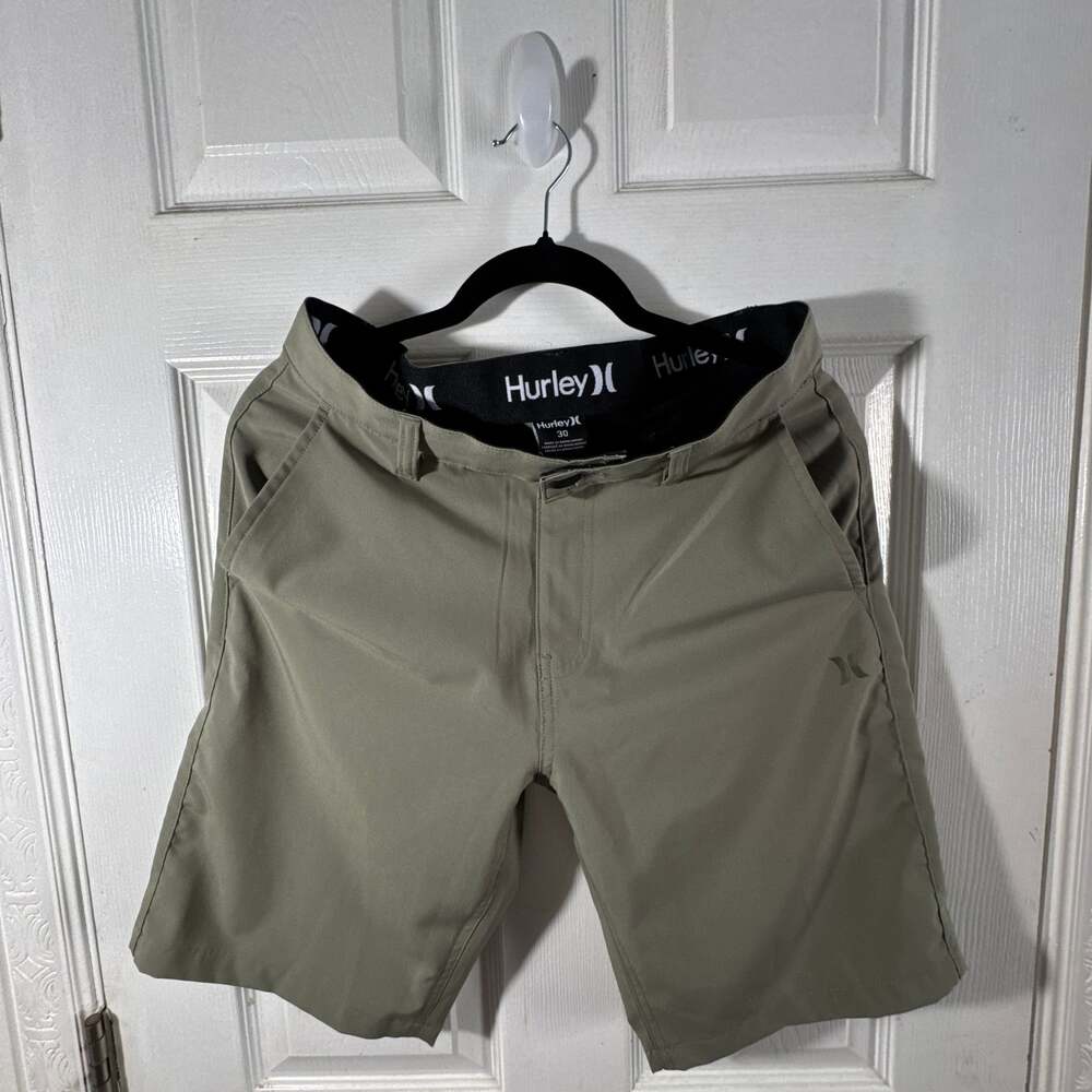 Hurley Men's All Day Hybrid 4-Way Stretch Walk Shorts Duck Green Size 30